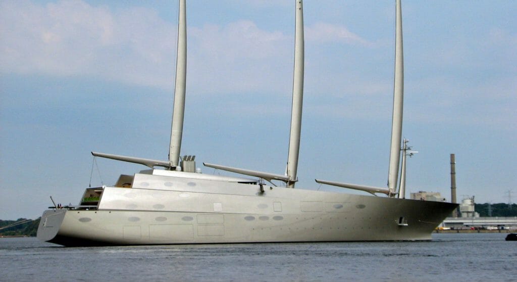 Sailing Yacht A, built by the Nobiskrug shipyard