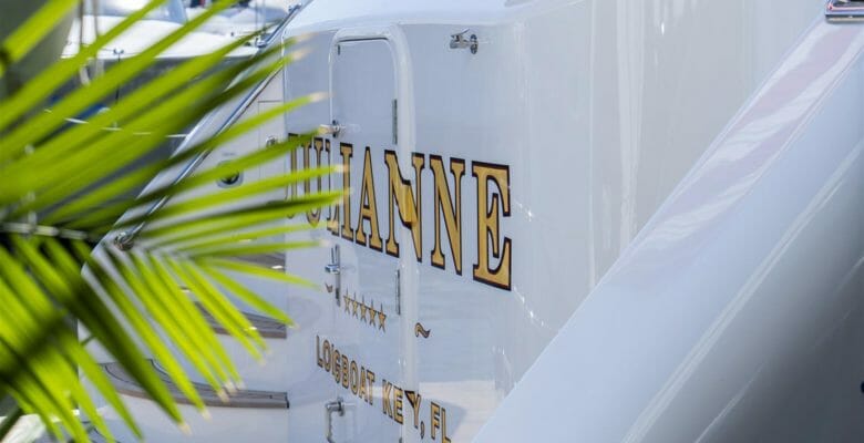 the christening for the Outer Reef 900 megayacht Julianne