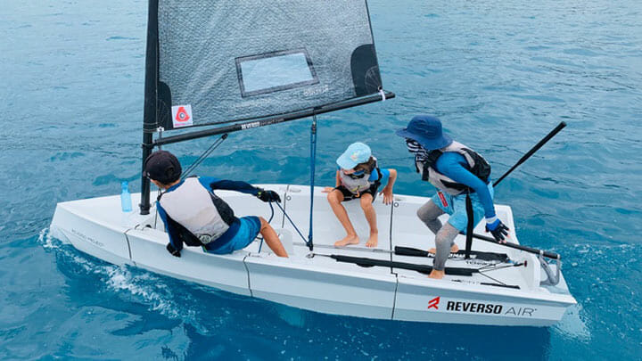 the Reverso folding sailboat is an ideal superyacht toy