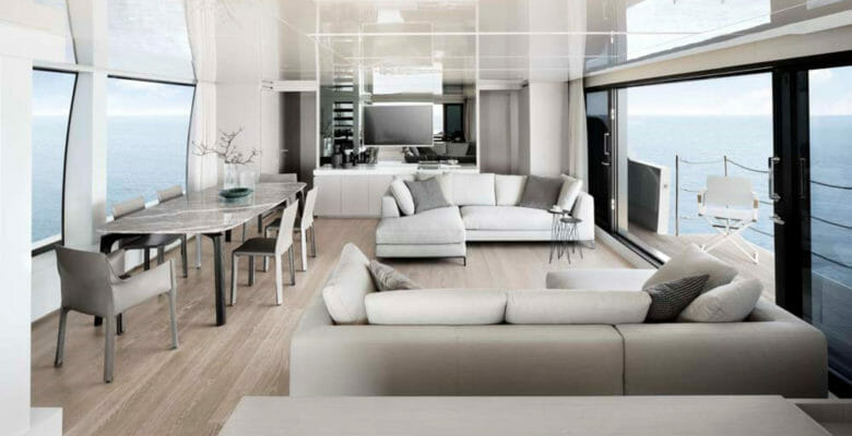 the widebody effect of the Sanlorenzo SL106 Asymmetric superyacht