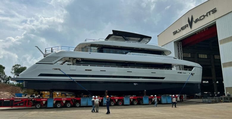 Silver Yachts' Spacecat superyacht catamaran launch