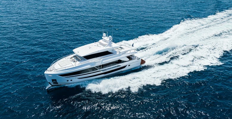 megayacht hull 8 of the Horizon FD80 for the American market