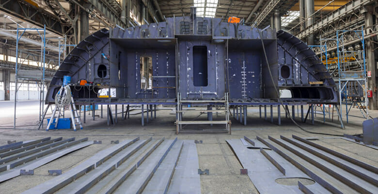 the Moonflower 72 superyacht keel laying ceremony