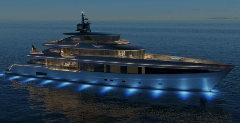 the Admiral Panorama yacht concept includes the Admiral Panorama 50-meter superyacht