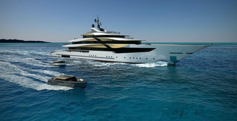 Admiral Galileo 82 superyacht sketch