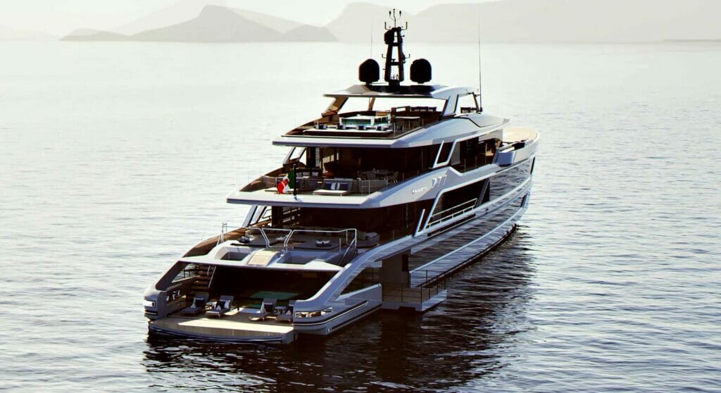 Baglietto T60 yacht, designed by Francesco Paszkowski