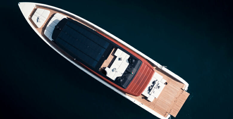 the Sanlorenzo SP110 yacht's flying bridge