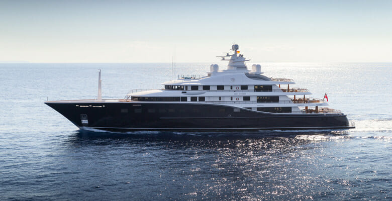 superyacht New Year's Eve destinations include Antigua, where Aquila is in December 2022