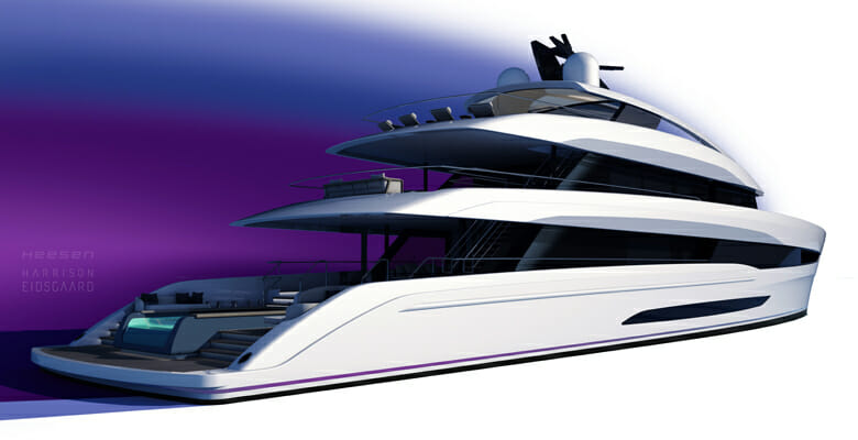 a superyacht infinity pool is aboard the Heesen 50m Steel