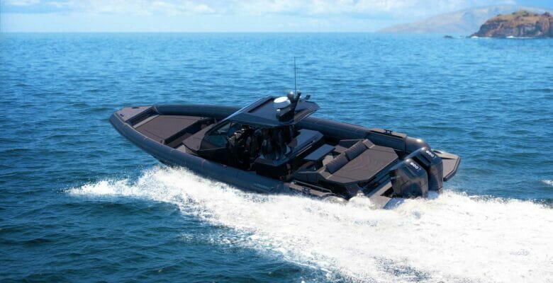 the Technohull Omega 48 can be a superyacht tender