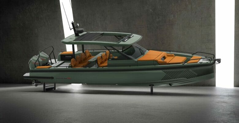 the Brabus Shadow 900 Stealth Green Signature Edition superyacht tender