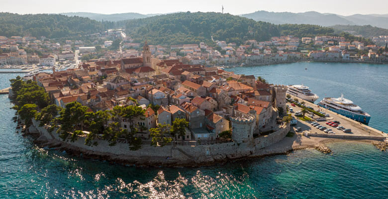 visit Korcula on a yacht charter in Croatia