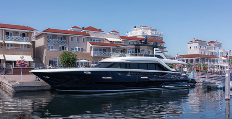 the Dutch Falcon yacht from Van der Valk Shipyard