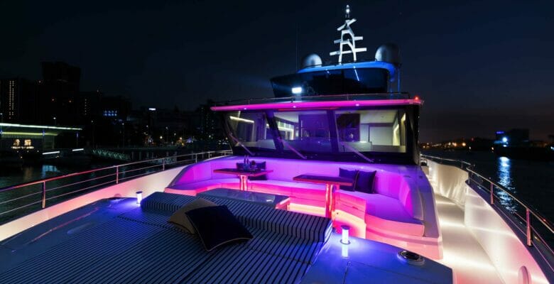 Jemily II is a Horizon FD100 Tri-Deck megayacht