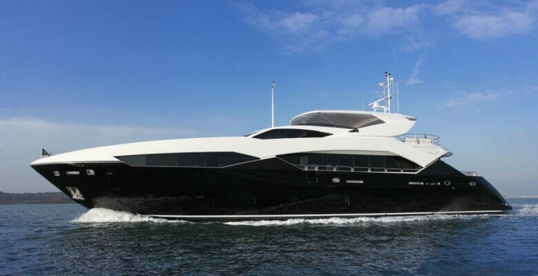 the Irina VU yacht is a Sunseeker 115 Predator like this sistership