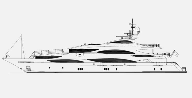 the second unfinished Trinity 168 superyacht can look like this