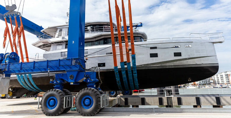 the Arksen 85 yacht Project Pelagos launch in May 2023