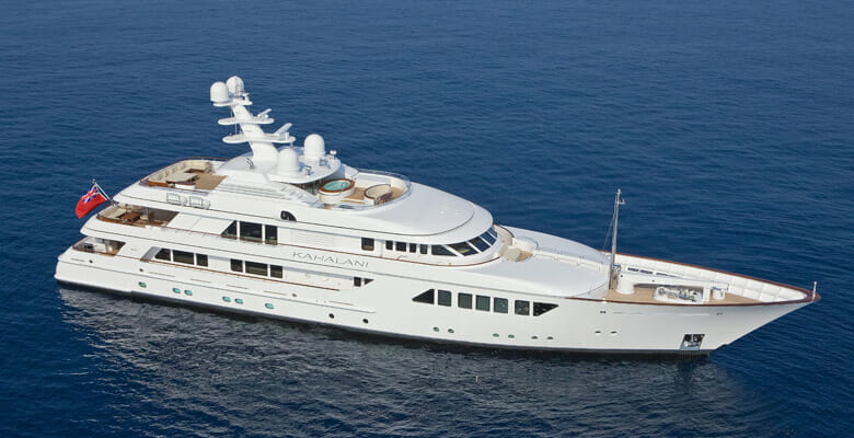 the 180-foot yacht Kahalani