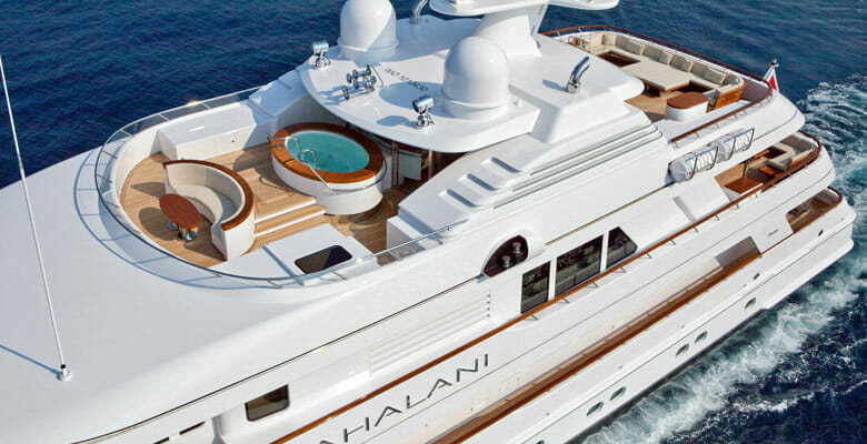 the 180-foot yacht Kahalani