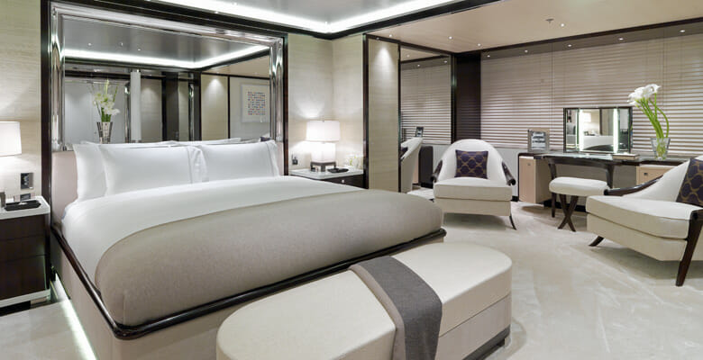 the 180-foot yacht Kahalani has a Remi Tessier decor