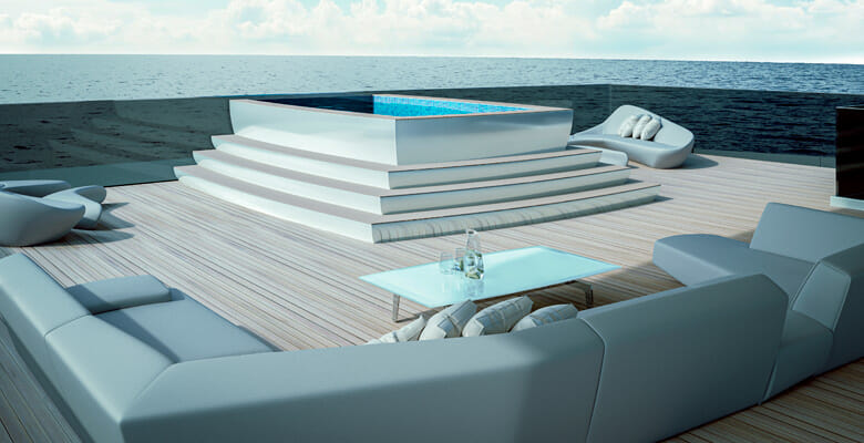Daroca Design’s Mirage Yacht Concept owner pool