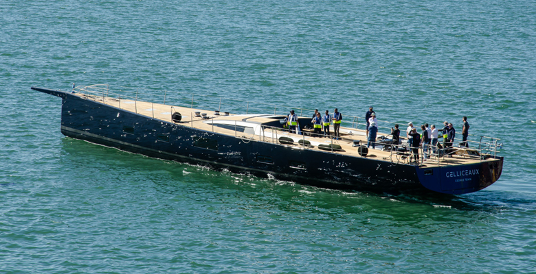 the launch of the yacht Gelliceuax