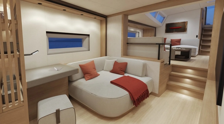 the SW100X Allseas yacht TV lounge