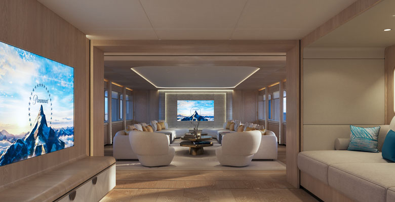 the yacht Silver Edge Moonlight mood
