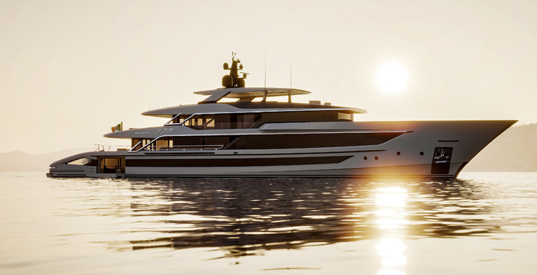 the Baglietto T60 yacht 