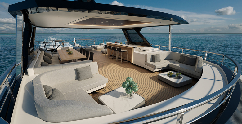 Columbus Crossover 42 yacht sundeck