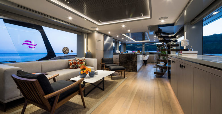 the Sirena 78 yacht main deck
