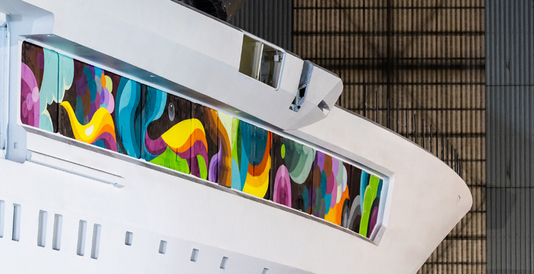 the Oceanco Y726 Yacht Welcomed With Graffiti by I AM EELCO
