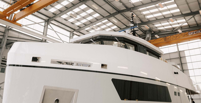 the yacht Project Fox at Pendennis