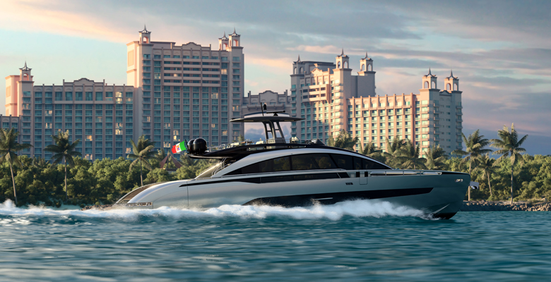 the Pershing GTX80 yacht is fast
