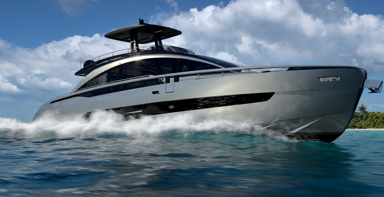 the Pershing GTX80 yacht