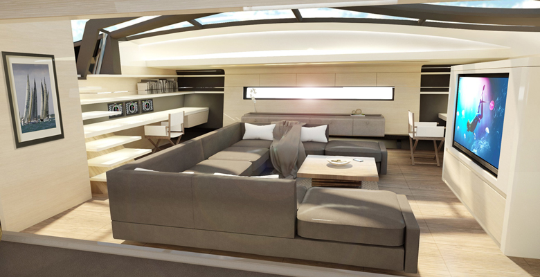 Infiniti 105 yacht saloon proposal
