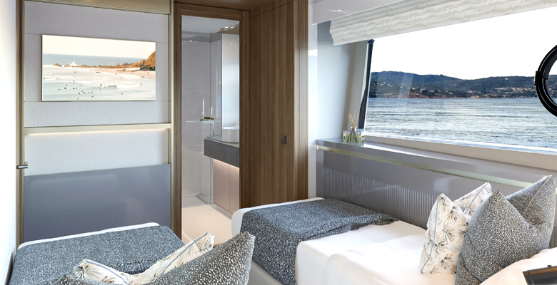 Sunseeker Ocean 156 yacht twin cabin