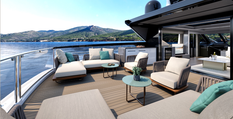 Sunseeker Ocean 156 yacht sky deck