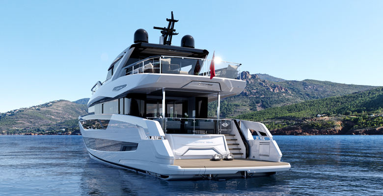 Sunseeker Ocean 156 yacht aft platform