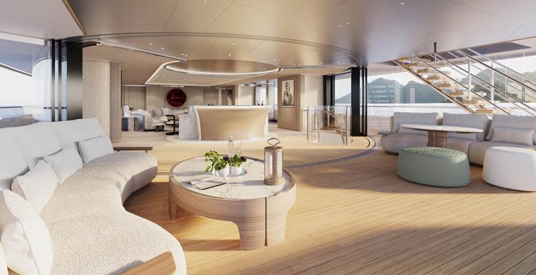 the Admiral yacht Project Spyder aft deck