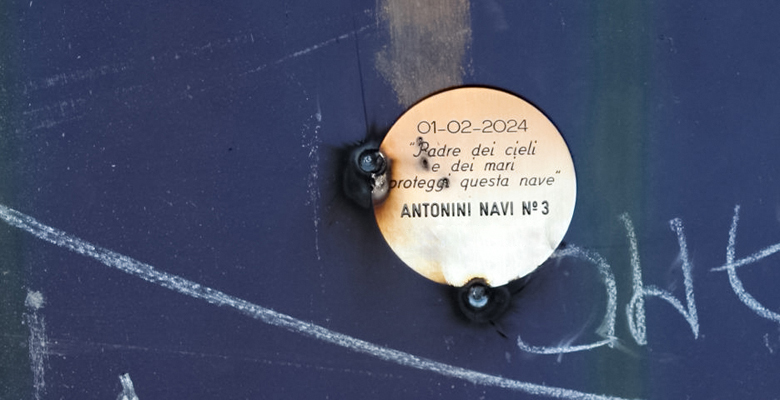 the Antonini Navi Seamore 34 yacht keel laying ceremony