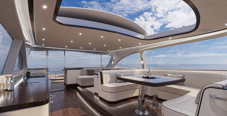 main deck of Zeelander 8 yacht