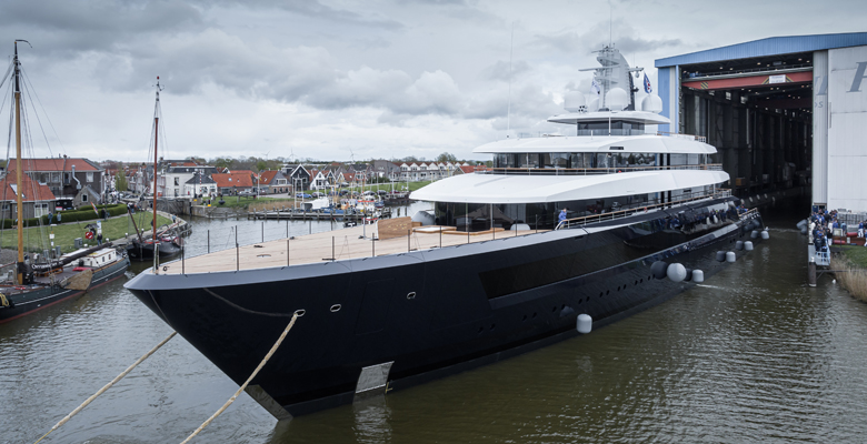 Feadship yacht Project 1012 launch