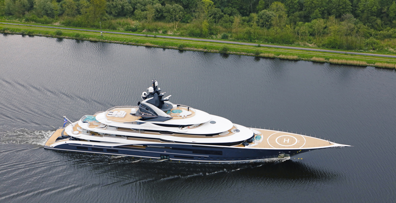 the yacht Kismet is one of the motoryachts at the Monaco Yacht Show 2024