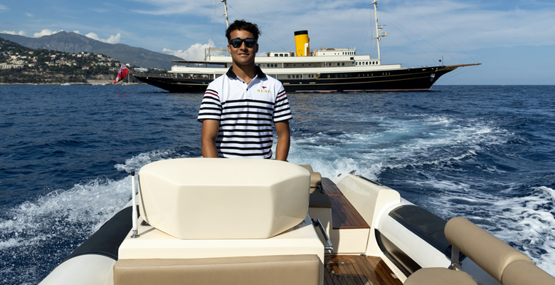 the yacht Nero and her clsssic tender