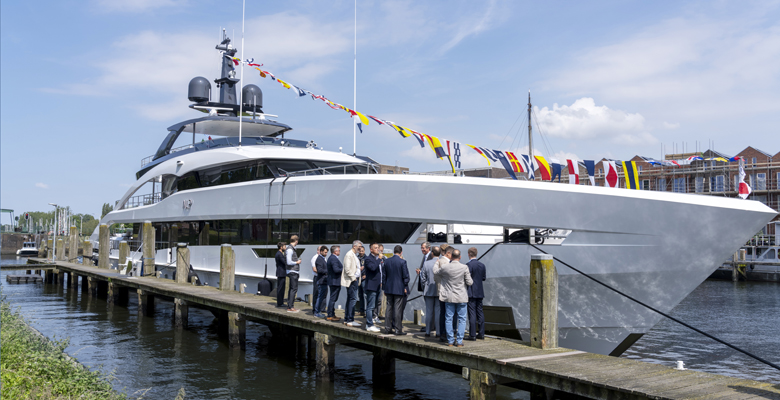 the Heesen yacht ALP christening