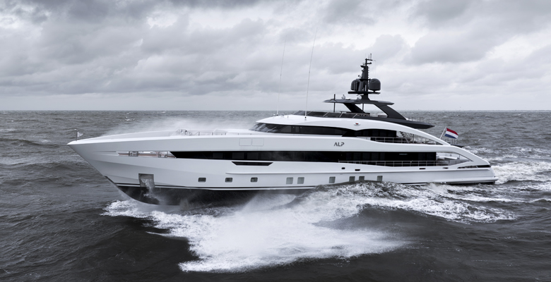 the Heesen yacht ALP