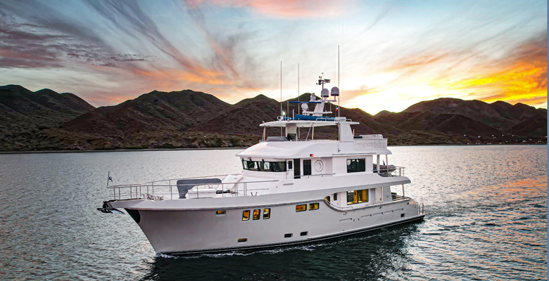 the Nordhavn 80 yacht Lady Di with Vripack interiors