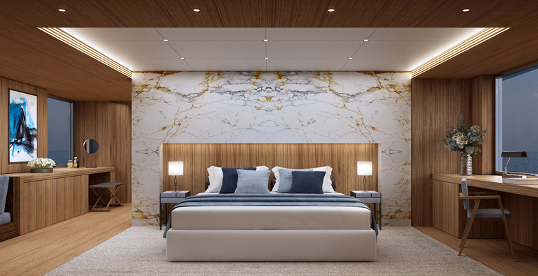 the Dynamiq GTT 170 yacht master suite