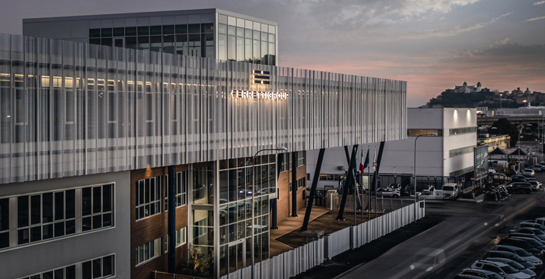 the Ferretti Group Superyacht Yard administrative building